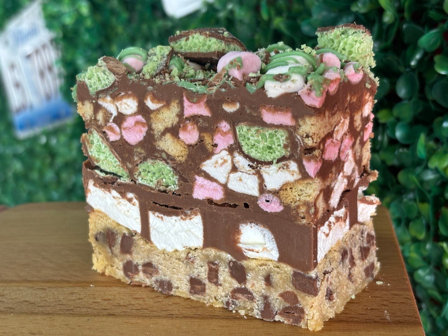 Mint Aero S’mores Rocky Road Cookie Bar