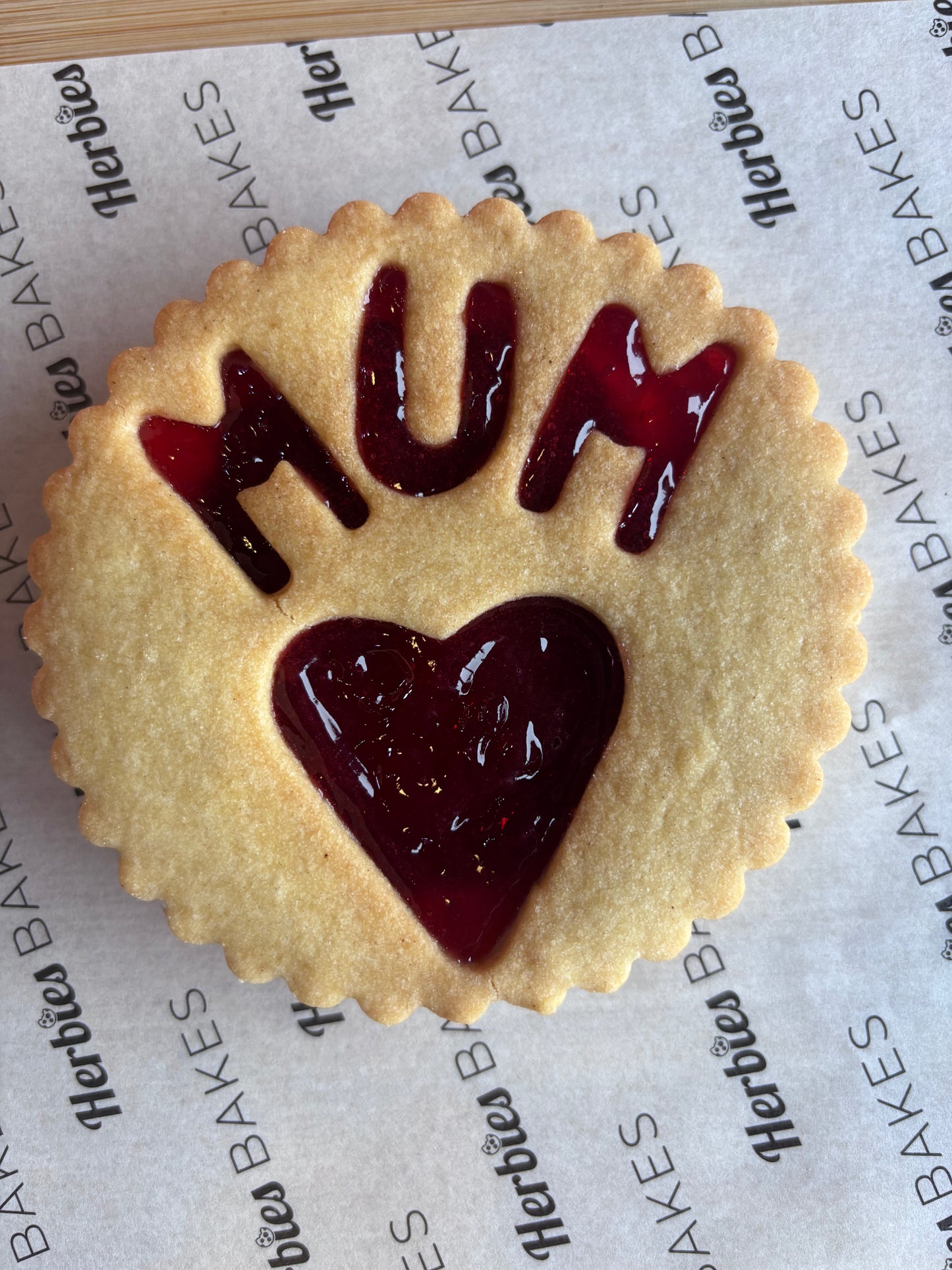 Mother’s Day Raspberry & Vanilla Linzer Biscuit
