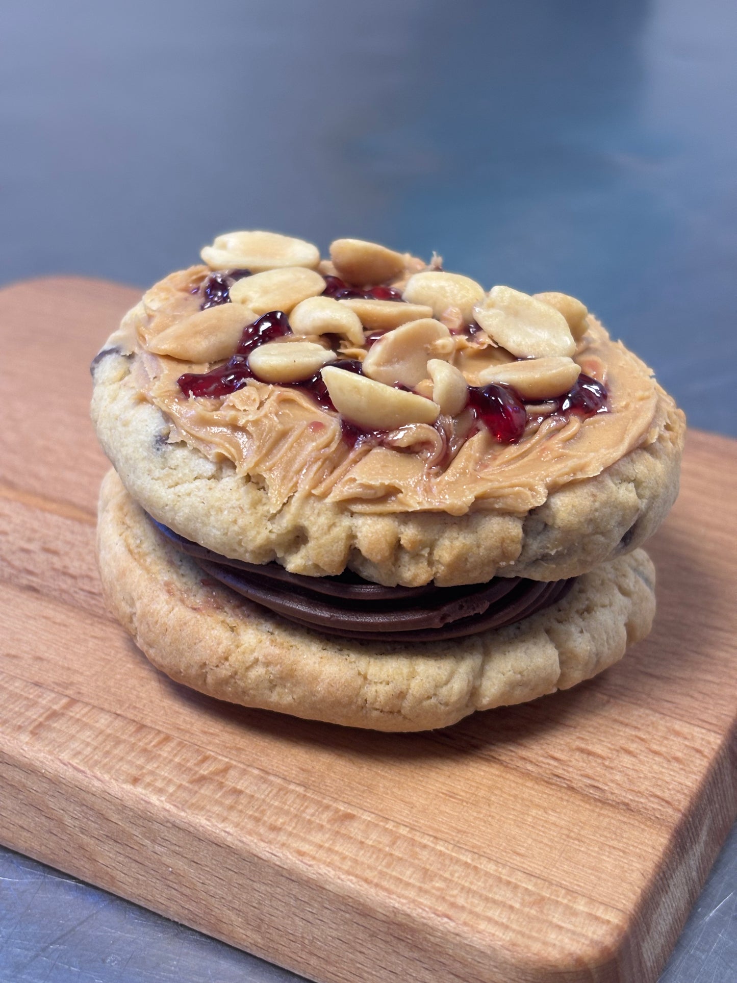 Peanut Butter & Jelly Whoopie Cookie