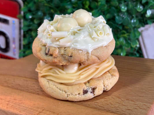 White Chocolate Malteser Whoopie Cookie