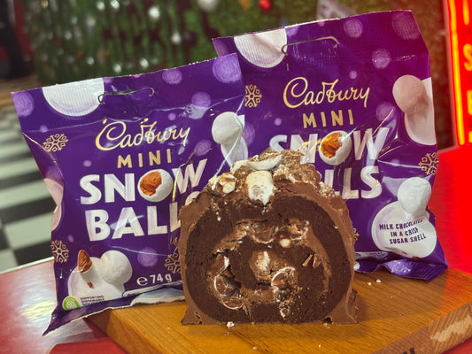 a NEW!! Cadbury’s Snowballs Brownie Roll