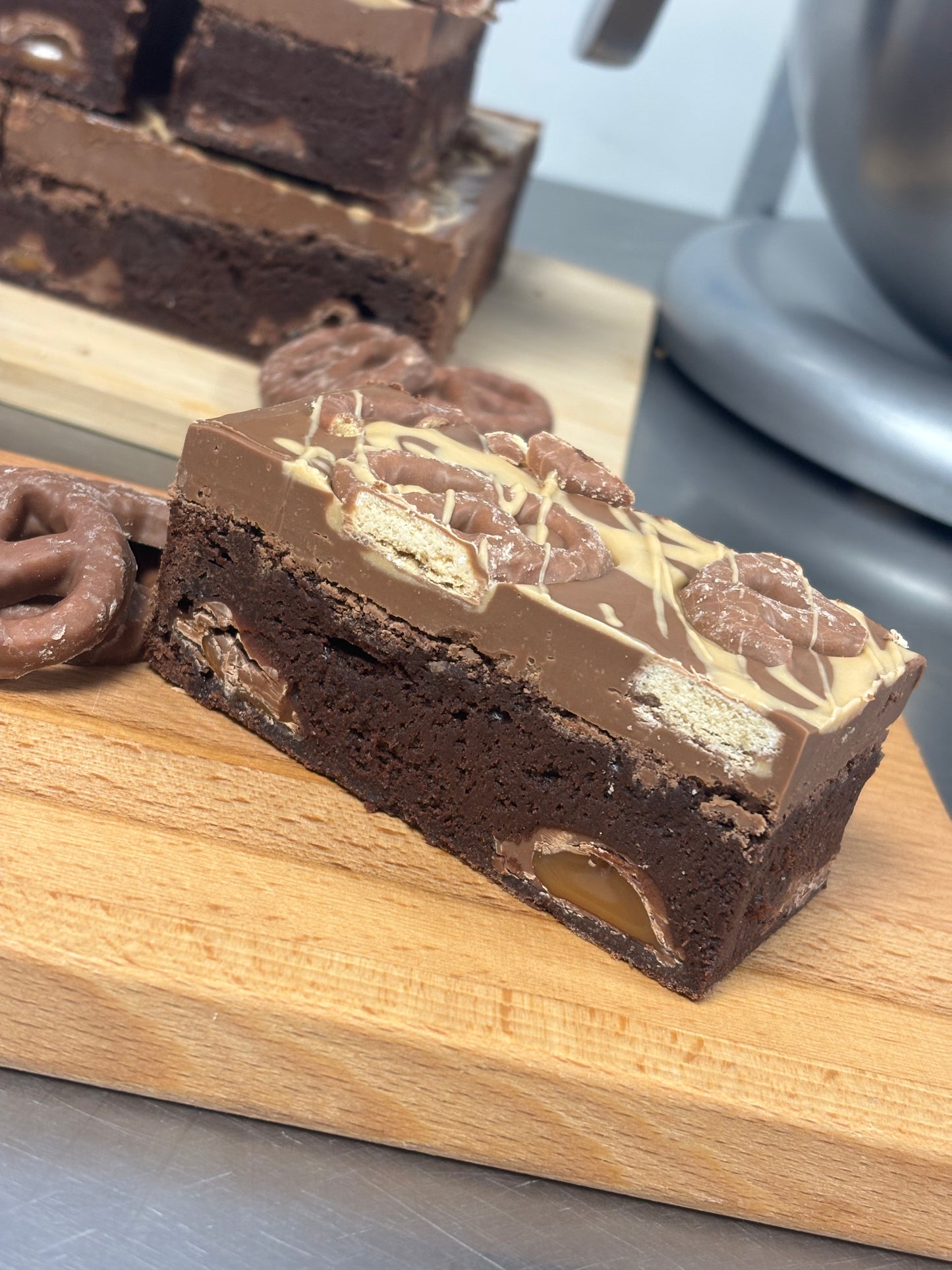 a NEW!! Cadbury’s Caramel & Salted Caramel Pretzel Brownie