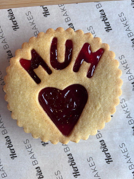 Mother’s Day Raspberry & Vanilla Linzer Biscuit