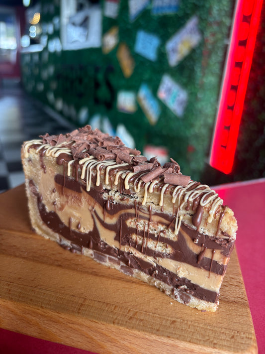 Salted Caramel Crunch & Chocolate Cookie Pie