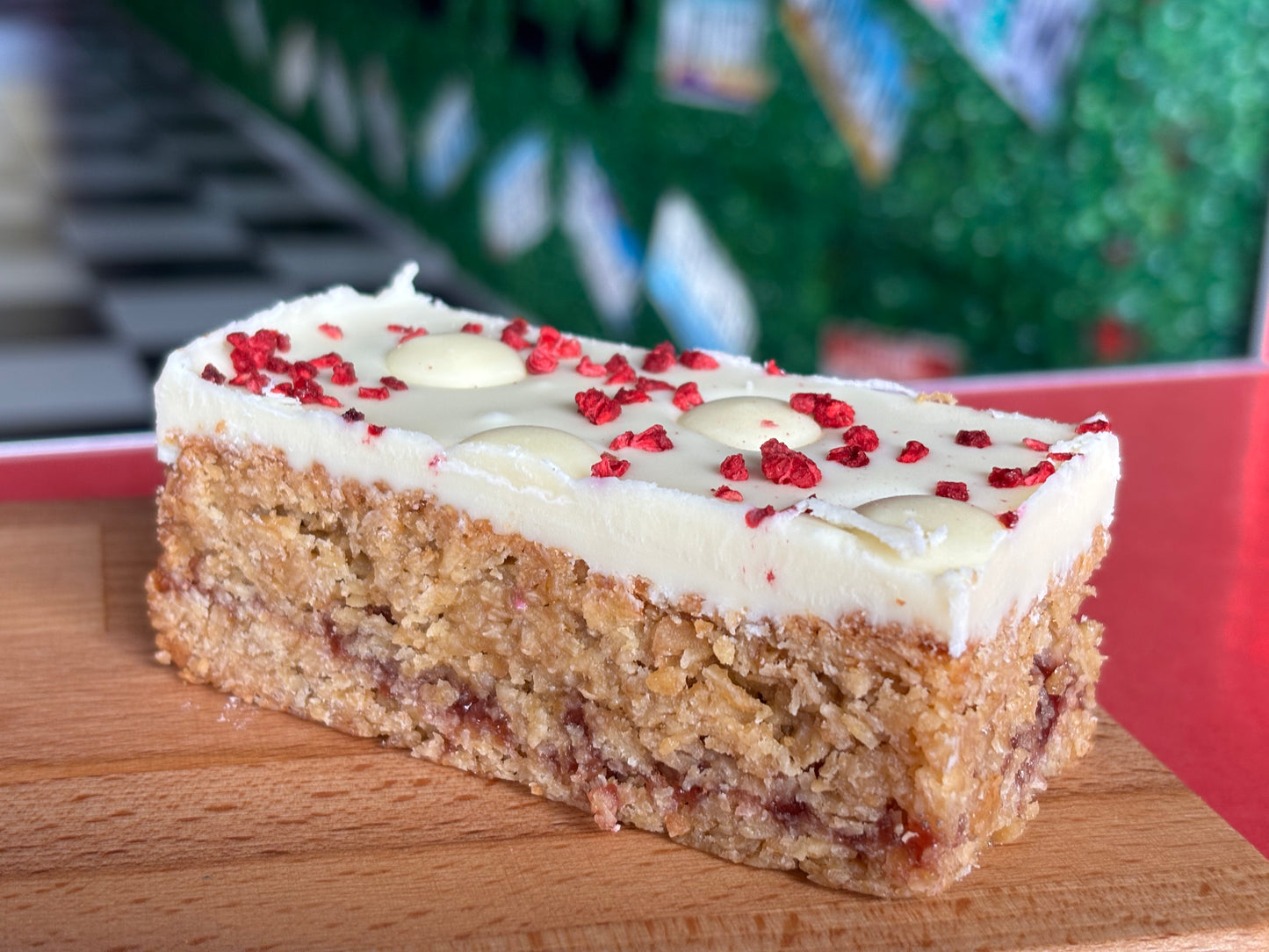 Raspberry & White Chocolate Flapjack