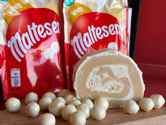 White Chocolate Malteser Blondie Roll