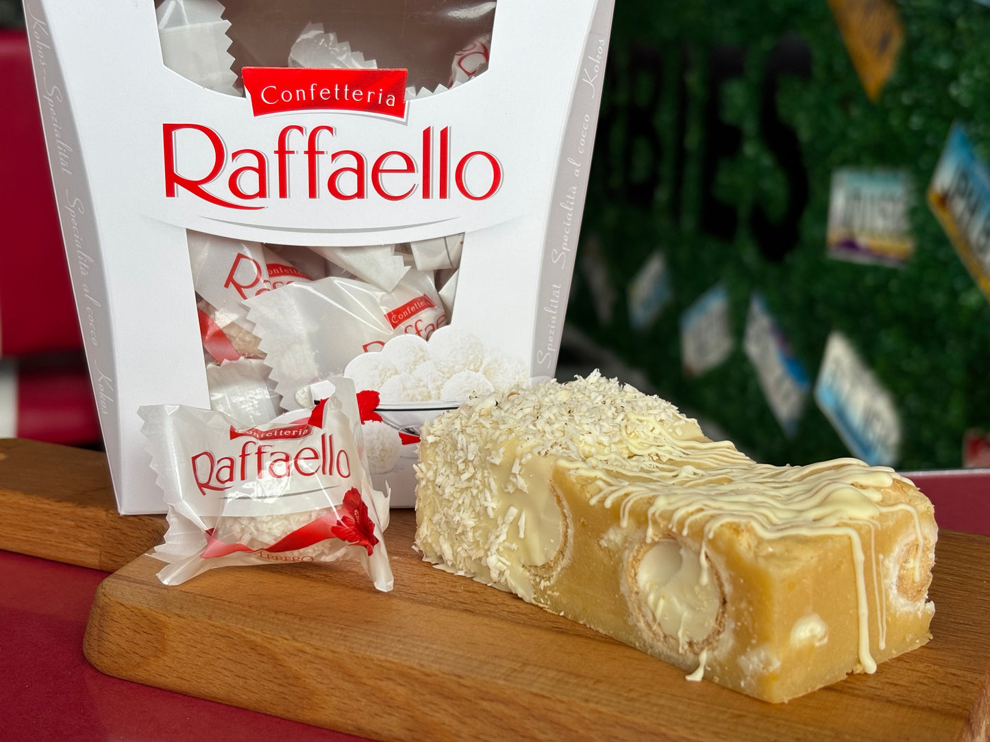 White Chocolate Raffaello Blondie