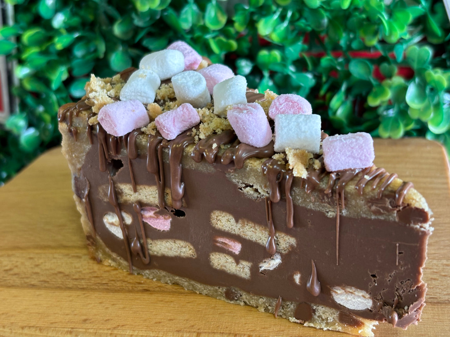 Mega Rocky Road Cookie Pie Slice